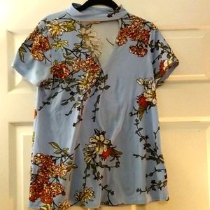 V-neck collar shirt